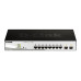 D-Link Управляемый L2 PoE-коммутатор, 8x1000Base-T PoE, 2х1000Base-X SFP, PoE-бюджет 65 Вт, упрощенный интерфейс CLI, Web-интерфейс, SNMP