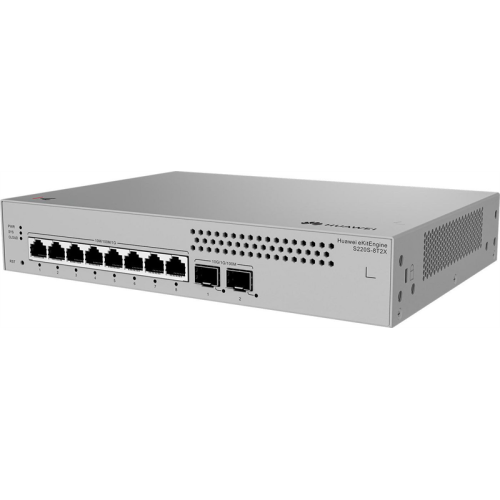 HUAWEI eKit S220S-8T2X (L2, 8*10/100/1000BASE-T ports, 2*10GE SFP+ ports, built-in AC power, Fanless)