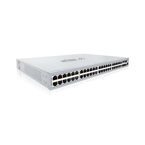 Wi-Tek WI-PCMS554F-L3, управляемый PoE бюджет 370Вт, 48GE PoE, 6SFP+ 10G, Cloud
