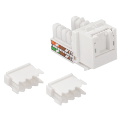 Модуль Keystone, RJ45, неэкранированный, кат.5E, со встроенной шторкой, 90 градусов, белый