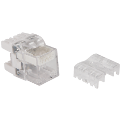 Модуль Keystone, RJ45, кат.5E, UTP, 180 градусов, с индикатором, белый