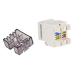 Модуль Keystone, RJ45, неэкранированный, кат.6, со встроенной шторкой, 180 градусов, белый