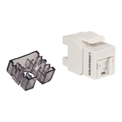 Модуль Keystone, RJ45, неэкранированный, кат.6, со встроенной шторкой, 180 градусов, белый