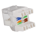 Модуль Keystone, RJ45, кат.5E, UTP, 180 градусов, с индикатором, белый