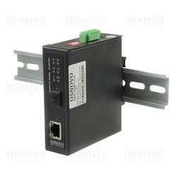 OSNOVO OMC-1000-11X/I Промышленный компактный медиаконвертер Gigabit Ethernet. Порты: 1 x GE (10/100/1000Base-T), 1 x GE SFP (100/1000Base-X). Поддержка режима CCTV: Увеличение расстояния передачи дан