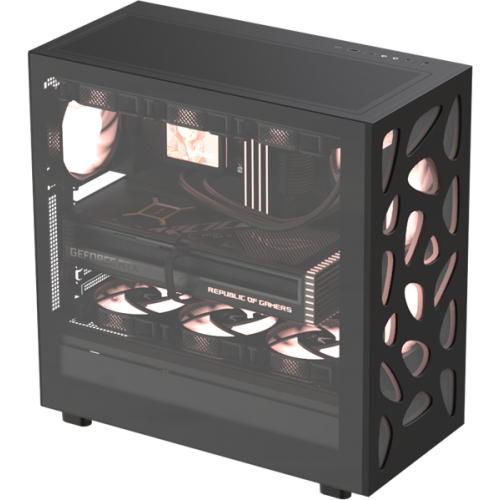 Formula V Line Mana Stone Black, ATX, TYPE-C*1, USB2.0*1, USB3.0*1, FRONT 3x120mm FRGB, REAR 1x120mm FRGB