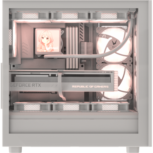 Formula V Line Mana Stone White, ATX, TYPE-C*1, USB2.0*1, USB3.0*1, FRONT 3x120mm FRGB, REAR 1x120mm FRGB