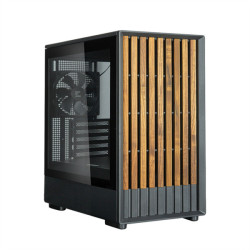 ZALMAN P10 NAMU, MATX, BLACK, WINDOW, FRONT COVER WALNUT, 2x3.5