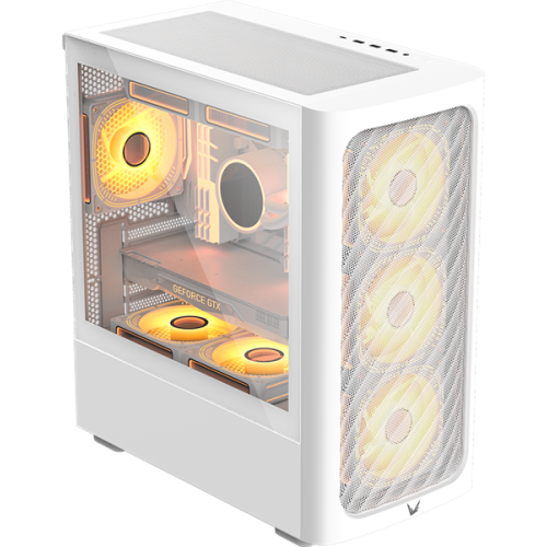 Formula V Line Air Mesh G3 Plus White, MATX, Type-C*1, USB3.0*2, FRONT 3x120mm FRGB, REAR 1x120mm FRGB