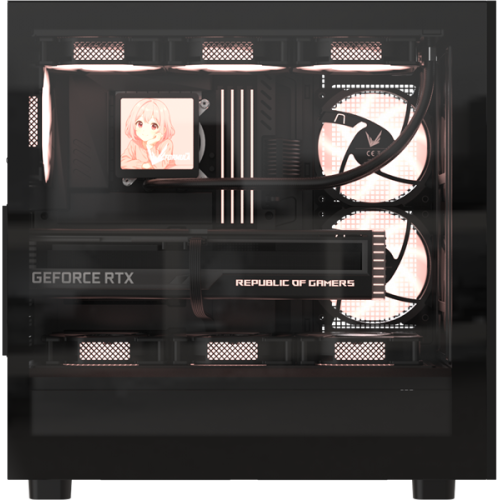 Formula V Line Mana Stone Black, ATX, TYPE-C*1, USB2.0*1, USB3.0*1, FRONT 3x120mm FRGB, REAR 1x120mm FRGB