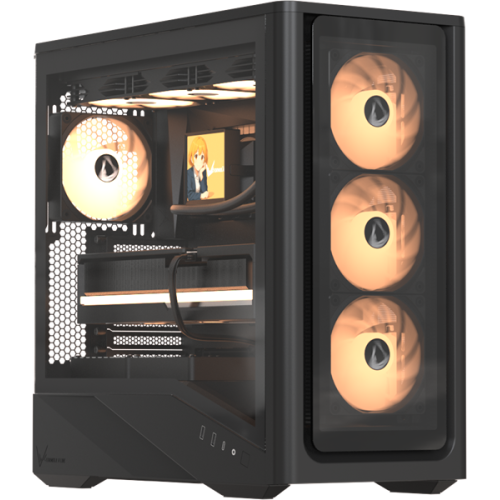 Formula V Line Air Power G9 DUO PA Black, ATX, TYPE-C*1, USB3.0*2, MESH/GLASS FRONT PANEL, FRONT 3x PERFORMANCE ARGB, REAR 1x PERFORMANCE ARGB