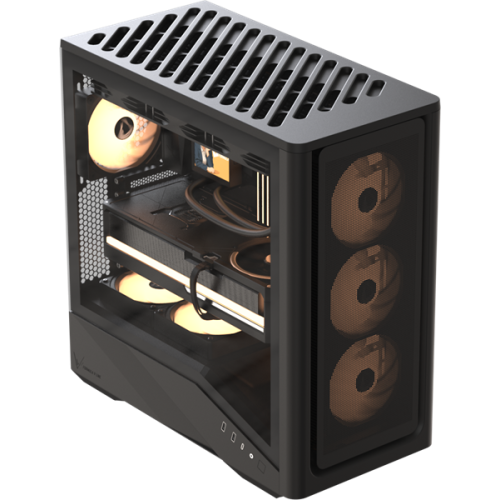 Formula V Line Air Power G9 DUO PA Black, ATX, TYPE-C*1, USB3.0*2, MESH/GLASS FRONT PANEL, FRONT 3x PERFORMANCE ARGB, REAR 1x PERFORMANCE ARGB
