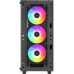 Deepcool CC560 ARGB V2 без БП, боковое окно (закаленное стекло), 3x120мм ARGB LED вентилятор спереди и 1x120мм ARGB LED вентилятор сзади, черный, ATX