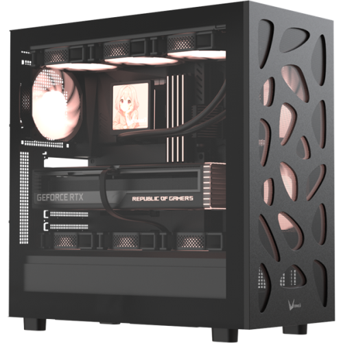 Formula V Line Mana Stone Black, ATX, TYPE-C*1, USB2.0*1, USB3.0*1, FRONT 3x120mm FRGB, REAR 1x120mm FRGB