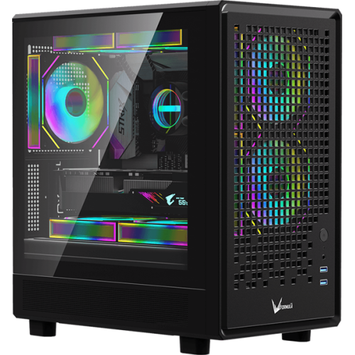 Formula V Line Air Mesh G2 Black, MATX, USB3.0*2, FRONT 2x120mm FRGB, REAR 1x120mm FRGB