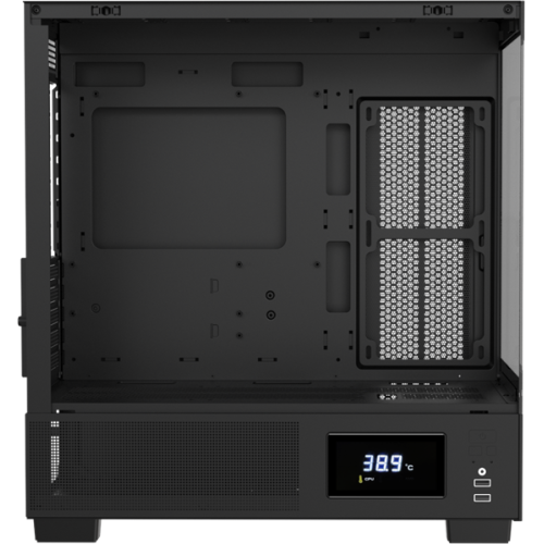 Formula V Line Crystal E1M Black, MATX, USB3.0*2, Switch Display Panel