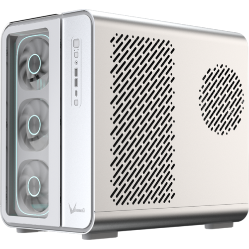 Formula V Line Crystal U7 Air Fusion White, ATX, TYPE-C*1, USB3.0*2, Aluminum + Tempered Glass, FRONT 1x Air Fusion 3 White, REAR 1x Air Fusion 1 White