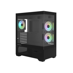 ZALMAN CHRONIX V2, ATX, BLACK, WINDOW, 1xCombo (3.5’’ or 2.5’’), 1x3.5’’HDD, 2x2.5’’SSD, 1xUSB2.0, 1xUSB3.0, 1xUSB Type-C, SIDE 2x120mm ARGB, REAR 1x120mm ARGB