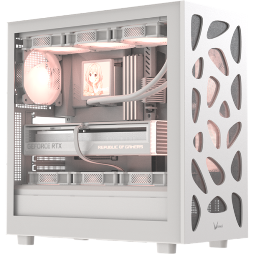 Formula V Line Mana Stone White, ATX, TYPE-C*1, USB2.0*1, USB3.0*1, FRONT 3x120mm FRGB, REAR 1x120mm FRGB