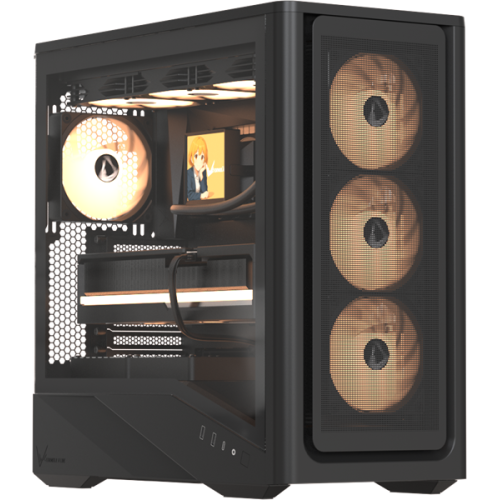 Formula V Line Air Power G9 DUO PA Black, ATX, TYPE-C*1, USB3.0*2, MESH/GLASS FRONT PANEL, FRONT 3x PERFORMANCE ARGB, REAR 1x PERFORMANCE ARGB