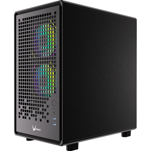 Formula V Line Air Mesh G2 Black, MATX, USB3.0*2, FRONT 2x120mm FRGB, REAR 1x120mm FRGB