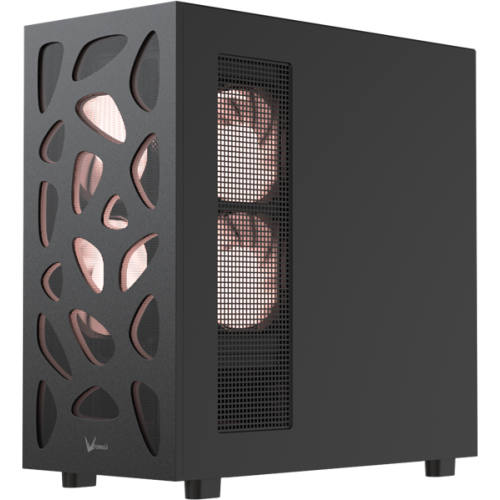 Formula V Line Mana Stone Black, ATX, TYPE-C*1, USB2.0*1, USB3.0*1, FRONT 3x120mm FRGB, REAR 1x120mm FRGB