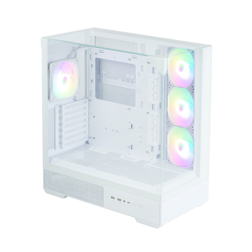 ZALMAN P40 Prism Plus, ATX, WHITE, WINDOW, 3xCombo (3.5'' or 2.5