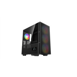Deepcool CH560 DIGITAL без БП, боковое окно (закаленное стекло), 3x140мм ARGB вентилятор спереди и 1x120мм ARGB вентилятор сзади, черный, ATX