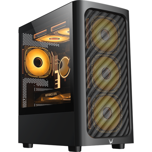 Formula V Line Air Mesh G3 Plus Black, MATX, Type-C*1, USB3.0*2, FRONT 3x120mm FRGB, REAR 1x120mm FRGB