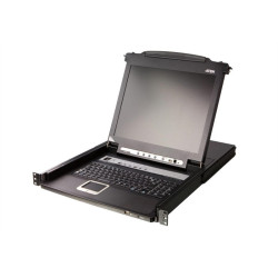 ATEN 8-Port PS/2-USB VGA Single Rail 17.3