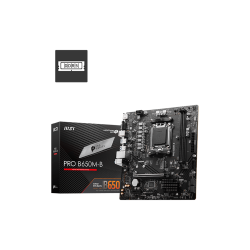 MSI PRO B650M-B,B650,AM5,2DDR5,1PCI-Ex16,1PCI-Ex1,1M.2,4SATA3,6USB3.2 Gen1,6USB2.0,HD Audio