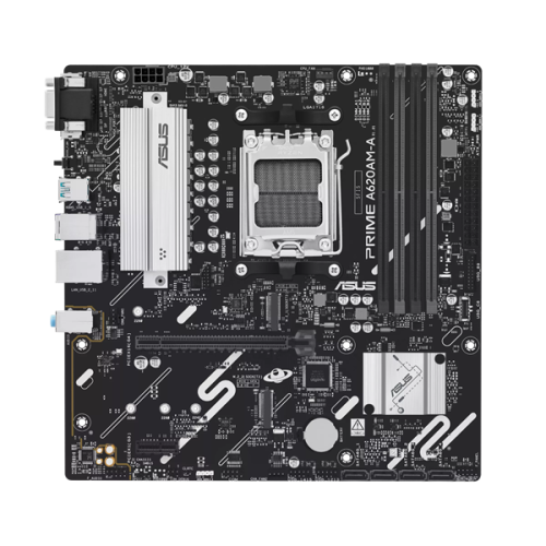 ASUS PRIME A620AM-A-CSM, AM5, A620A, 4*DDR5, 4*SATA, 2*M.2, 2*USB 3.2, 4*USB 2.0, 1*PCIx16, 1*PCIx1, DP+VGA+HDMI, mATX;