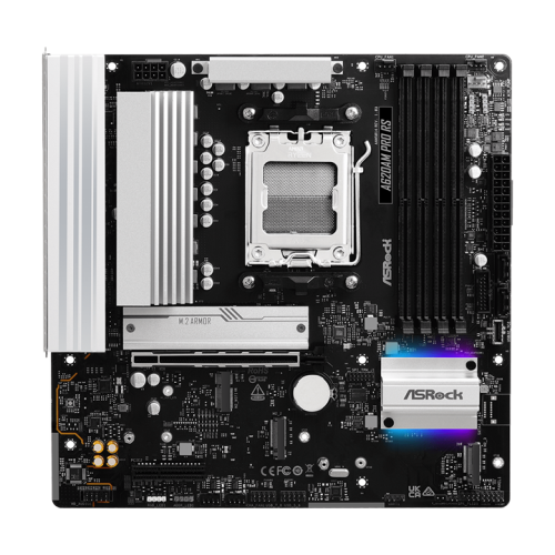 ASROCK A620AM Pro RS, AM5, A620, 4*DDR5, 4*SATA, 3*M.2, 4*USB 2.0, 4*USB 3.2, Type-C, 2*PCIx16, 1*M.2 (Key E), HDMI+DP, mATX