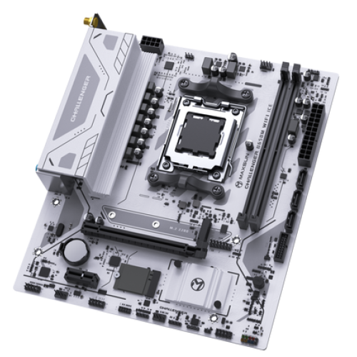 MAXSUN MS-Challenger B650M WIFI ICE V2, AM5, B650, 2*DDR5, 3*SATA 3.0, M.2, USB 3.2, USB 2.0, 1*PCIE 16, 1*PCIE 1, HDMI+DP, mATX