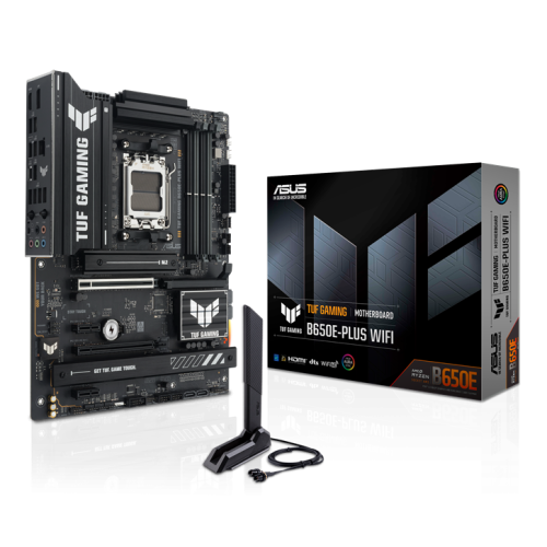 ASUS TUF GAMING B650E-PLUS WIFI, AM5, B650, 4*DDR5, 4*SATA, 3*M.2, 3*USB 3.2, 6*USB 2.0, Type-C, 3*PCIx16, 2*PCIx1, DP+HDMI, ATX; 90MB1M20-M0EAY0