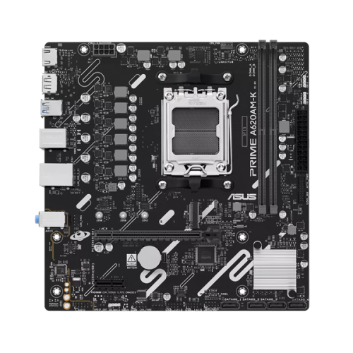 ASUS PRIME A620AM-K, AM5, A620A, 2*DDR5, 4*SATA, 1*M.2, 4*USB 3.2, 2*USB 2.0, 1*PCIx16, 1*PCIx1, DP+HDMI, mATX;