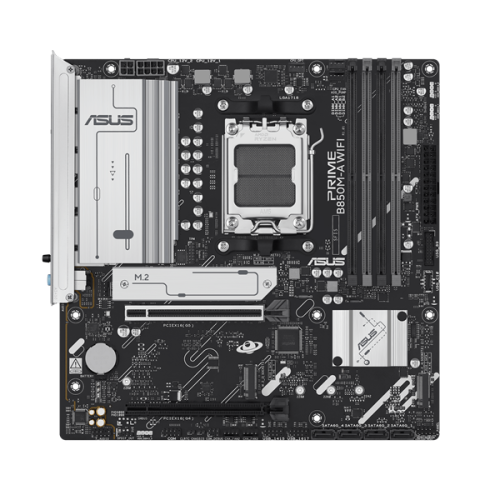 ASUS PRIME B850M-A WIFI, AM5, B850, 4*DDR5, 4*SATA, 3*M.2, 4*USB 3.2, 4*USB 2.0, 4*PCIx16, 2* DP+HDMI, mATX; 90MB1LN0-M0EAY0