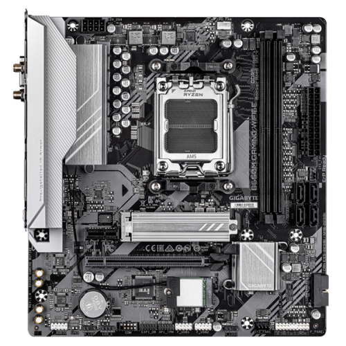 GIGABYTE B650M GAMING WIFI6E, AM5, B650, 2*DDR5, 4*SATA, 1*M.2, 2*USB 3.2, 4*USB 2.0, 1*PCIx16, 1*PCIx1, D-Sub+HDMI, mATX