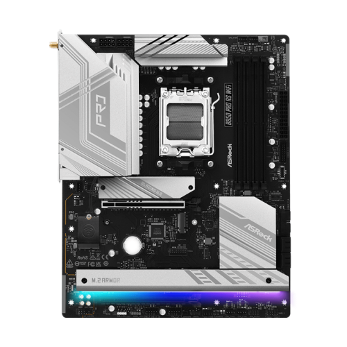 ASROCK B850 PRO RS WIFI, AM5, B850, 4*DDR5, 4*SATA, 4*M.2, 6*USB 2.0, 4*USB 3.2, 2*Type-C, 2*PCIx16, 1*M.2 (Key E), HDMI, ATX