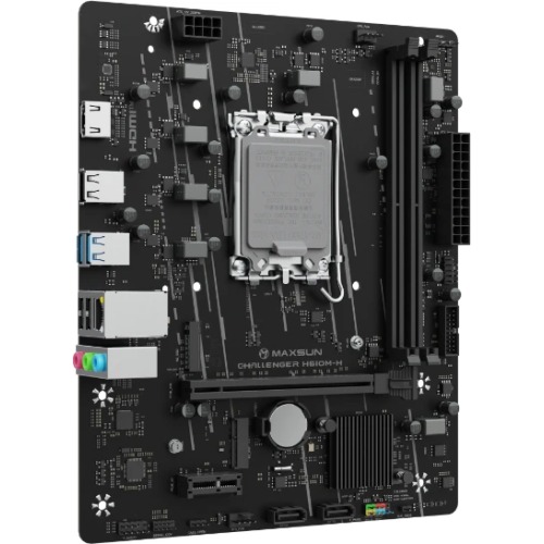 MAXSUN MS-Challenger H610M-H V1, LGA1700, H610, 2*DDR4, 3*SATA3, M.2, 2*USB 3.2, 4*USB 2.0, 1*PCIEx16, 1*PCIEx1, HDMI,  mATX