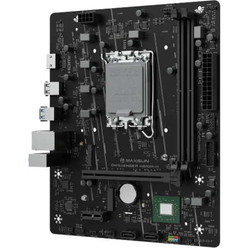 MAXSUN MS-Challenger H610M-H V1, LGA1700, H610, 2*DDR4, 3*SATA3, M.2, 2*USB 3.2, 4*USB 2.0, 1*PCIEx16, 1*PCIEx1, HDMI,  mATX