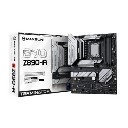 MAXSUN MS-Terminator Z890-A, LGA1851, Z890, 4*DDR5, 4*SATA3, 4*M.2, USB 3.2, USB 2.0, Type-C, 4*PCIEx16, HDMI+DP, ATX