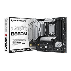 MAXSUN MS-Terminator B860M, LGA1851, B860, 4*DDR5, 4*SATA3, 3*M.2, USB 3.2, USB 2.0, Type-C, 1*PCIEx16, 1*PCIex4, 1*PCIex1, HDMI+DP, mATX