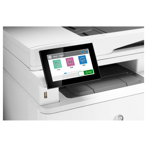 HP LaserJet Enterprise MFP M430f  (p/c/s/f, A4, 1200dpi, 38ppm (40 HP high speed), 2Gb, 2trays 100+250, ADF 50, USB/GigEth, Duplex, отсутствует кабель питания, 3PZ55A#BGM)