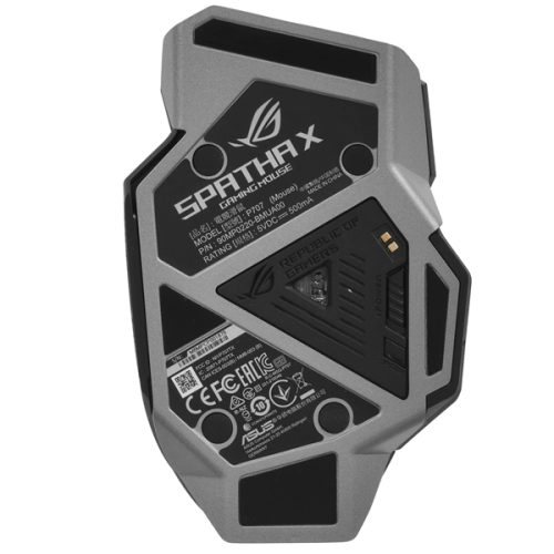 ASUS ROG SPATHA X, 168g, Wired (Type-C)+2.4GHz RF, 19K DPI Sensor, 12 Programable buttons, Black