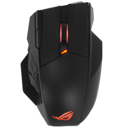 ASUS ROG SPATHA X, 168g, Wired (Type-C)+2.4GHz RF, 19K DPI Sensor, 12 Programable buttons, Black
