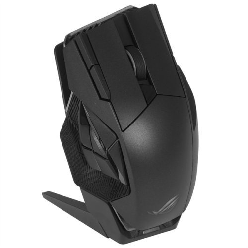 ASUS ROG SPATHA X, 168g, Wired (Type-C)+2.4GHz RF, 19K DPI Sensor, 12 Programable buttons, Black