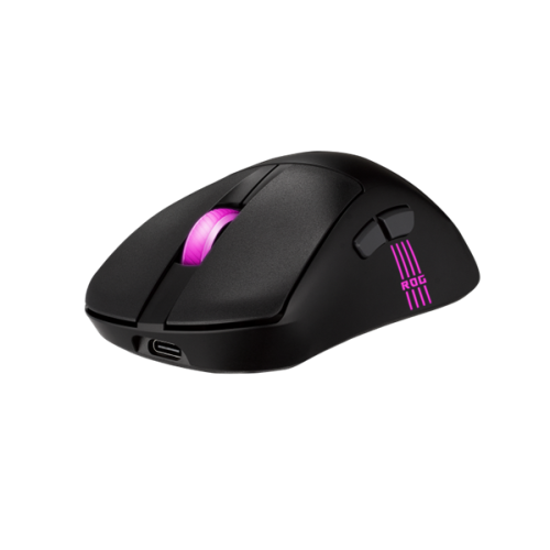 ASUS ROG KERIS II ORIGIN, 54g, Wired, 2.4GHz RF, Bluetooth 5.1, 42K DPI sensor, 5 Programmable Buttons, Black