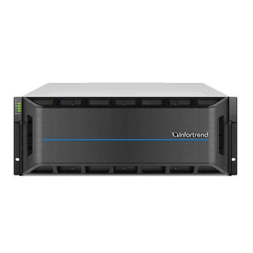 Infortrend EonStor GS 3000 Gen3 4U/24bay Dual controller, 4x12Gb/s SAS Exp.,4x25GbE(SFP28)+4x host board,4x4GB,2x(PSU+FAN),2x(SuperCap.+Flash),24xdrive trays,1xRM kit (GS 3024R3-D)