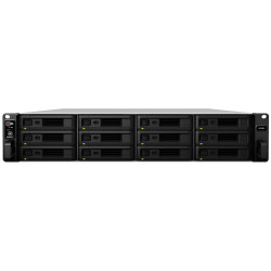 Synology Rack 2U ISCSI Unified DualCont Array (QC2,4GhzCPU/8Gbupto64/2x1GbE+1x10GbE(+1xExpSlot) per controller)(upto12 2,5